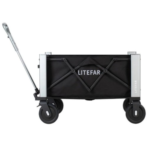 Wózek LITEFAR Orion z zamontowanym aluminiowym dyszlem pociągowym rączką do ciągnięcia