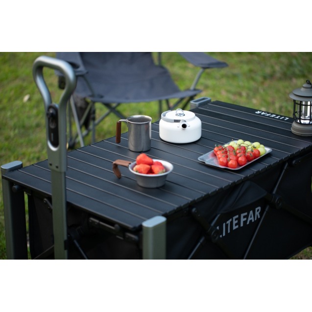 Outdoorowa elektrownia w zasięgu ręki. Szybkie ładowanie smartfona lub aparatu bezpośrednio na powierzchni roboczej blatu podczas odpoczynku.
